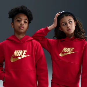 Bluza z kapturem dla dużych dzieci Nike Club Fleece - Czerwony