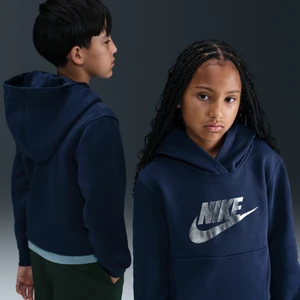 Bluza z kapturem dla dużych dzieci Nike Club Fleece - Niebieski