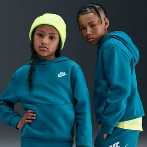 Bluza z kapturem dla dużych dzieci Nike Club Fleece - Niebieski
