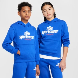 Bluza z kapturem dla dużych dzieci Nike Club Fleece - Niebieski