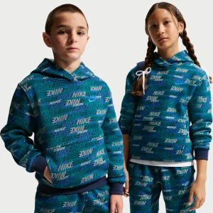 Bluza z kapturem dla dużych dzieci Nike Club Fleece - Niebieski