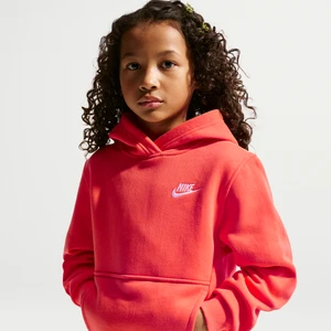 Bluza z kapturem dla dużych dzieci Nike Club Fleece - Pomarańczowy