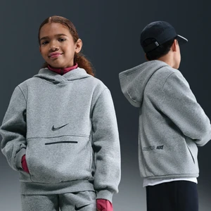 Bluza z kapturem dla dużych dzieci Nike Club Fleece - Szary