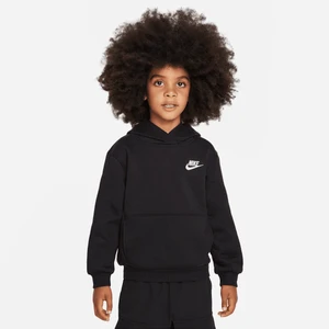 Bluza z kapturem dla małych dzieci Nike Club Club - Czerń