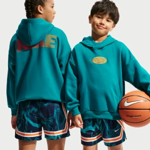 Bluza z kapturem do koszykówki dla dużych dzieci Dri-FIT Nike - Niebieski