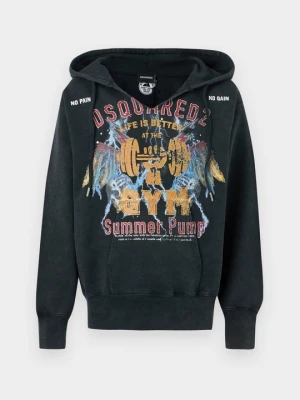 Bluza z kapturem Dsquared2 ciemnoszary