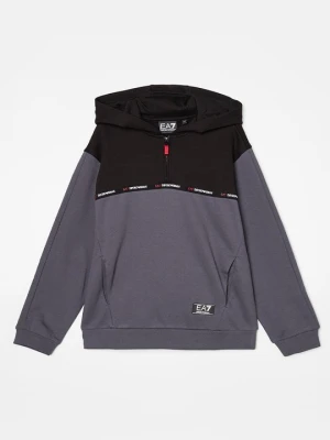 Bluza z kapturem EA7 Emporio Armani antracytowy
