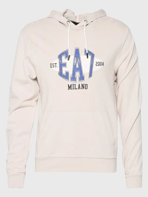 Bluza z kapturem EA7 Emporio Armani beżowy