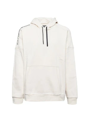 Bluza z kapturem EA7 Emporio Armani beżowy