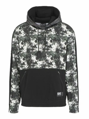Bluza z kapturem EA7 Emporio Armani czarny