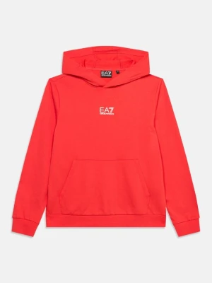 Bluza z kapturem EA7 Emporio Armani czerwony