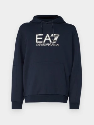 Bluza z kapturem EA7 Emporio Armani granatowy