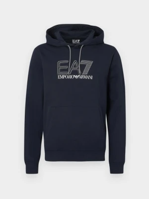 Bluza z kapturem EA7 Emporio Armani granatowy