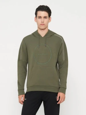 Bluza z kapturem EA7 Emporio Armani jasnozielony