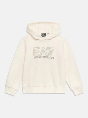 Bluza z kapturem EA7 Emporio Armani mleczny