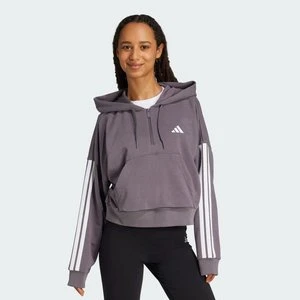 Zdjęcie produktu Bluza z kapturem Essentials 3-Stripes French Terry Quarter-Zip Adidas