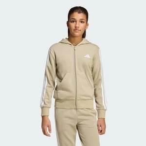 BLUZA Z KAPTUREM ESSENTIALS FULL ZIP Adidas brązowy