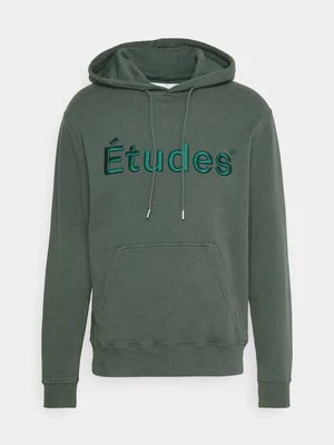 Bluza z kapturem Études ciemnozielony