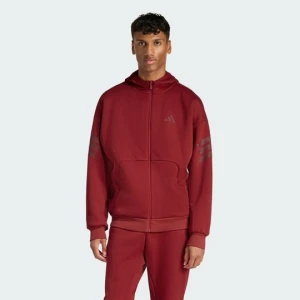 Bluza z kapturem Future Icons 3-Stripes Full-Zip Adidas Active Maroon