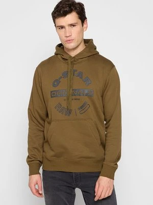 Bluza z kapturem G-Star oliwkowy