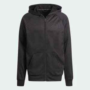 Bluza z kapturem Game and Go Small Logo Training Full-Zip Adidas czarny