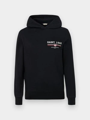 Bluza z kapturem Gant czarny