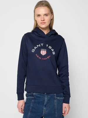 Bluza z kapturem Gant granatowy