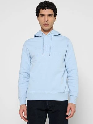 Bluza z kapturem Gant jasnoniebieski