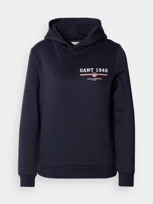 Bluza z kapturem Gant granatowy
