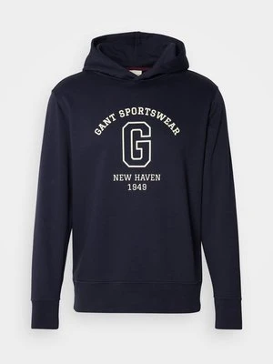 Bluza z kapturem Gant granatowy