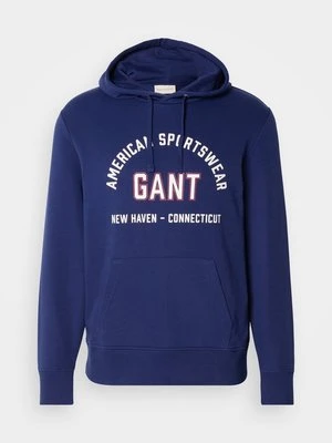 Bluza z kapturem Gant granatowy