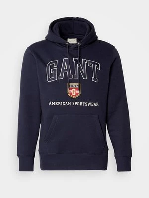 Bluza z kapturem Gant granatowy