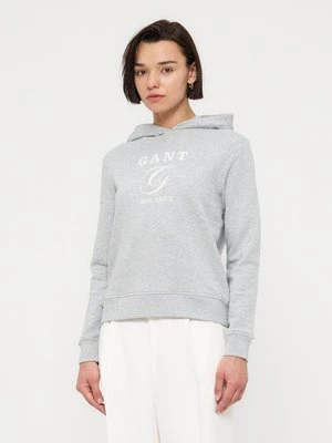 Bluza z kapturem Gant szary
