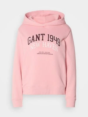 Bluza z kapturem Gant różowy