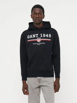 Bluza z kapturem Gant czarny