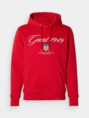 Bluza z kapturem Gant czerwony