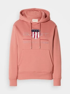 Bluza z kapturem Gant jasnoróżowy