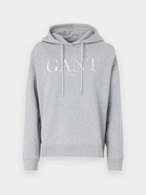 Bluza z kapturem Gant jasnoszary melanż