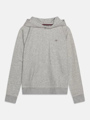 Bluza z kapturem Gant jasnoszary melanż