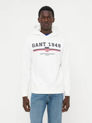 Bluza z kapturem Gant mleczny