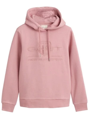 Bluza z kapturem Gant różowy melanż
