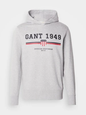 Bluza z kapturem Gant szary