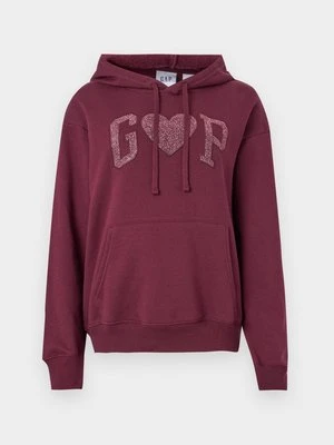 Bluza z kapturem GAP ciemnoczerwony