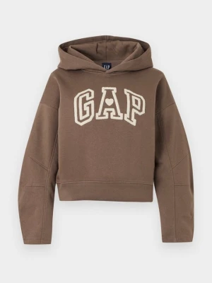 Bluza z kapturem GAP ciemnobrązowy