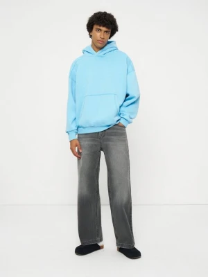 Bluza z kapturem Hollister Co. jasnoniebieski