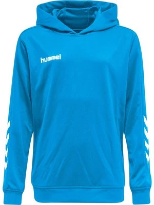 Bluza z kapturem Hummel nakrapiany turkus