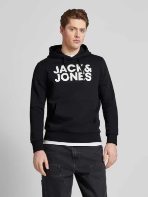 Bluza z kapturem i detalem z logo model ‘ECORP’ jack & jones