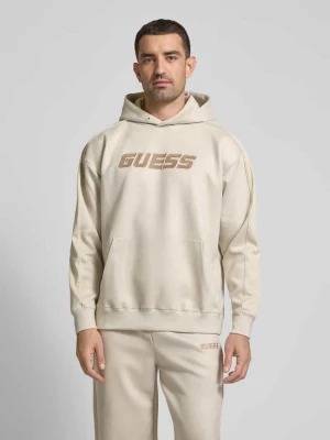 Bluza z kapturem i detalem z logo model ‘MOJO’ Guess Activewear