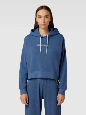 Bluza z kapturem i fakturowanym wzorem model ‘MONOTYPE’ Tommy Hilfiger