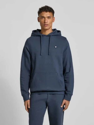 Bluza z kapturem i kieszenią kangurką model ‘Ash’ Wood Wood Niebieski